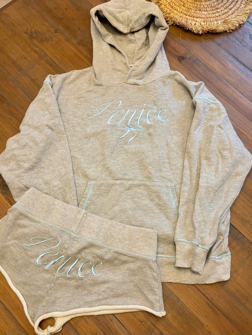 Frankie’s bikinis Venice sweat hoodie and shorts set